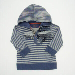 Pumpkin Patch Girls Blue Stripe Long Sleeve Shirt size: 24 Months